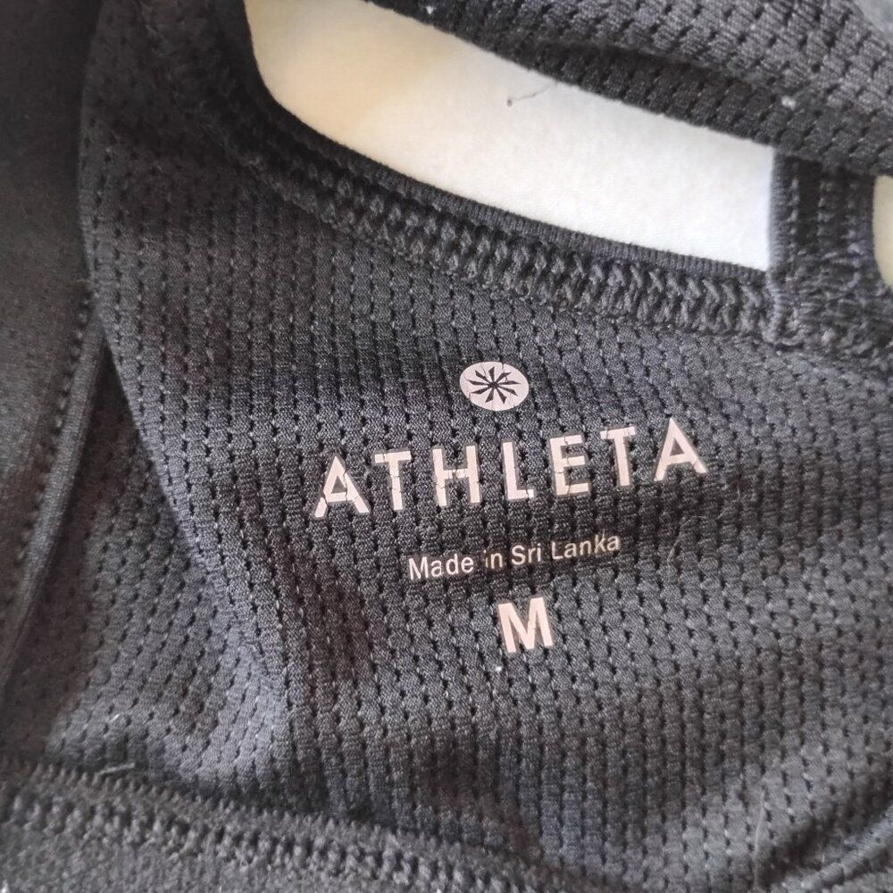 Athleta Running Wild Bra Size Medium Black White - Picture 4 of 8